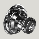 XW456 Polished Stainless Steel Centre - 72 Spoke